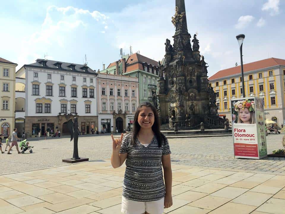 Banda on the streets of Olomouc in eastern Czech Republic, historical capital city of Moravia.